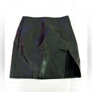 Windsor black leather skirt